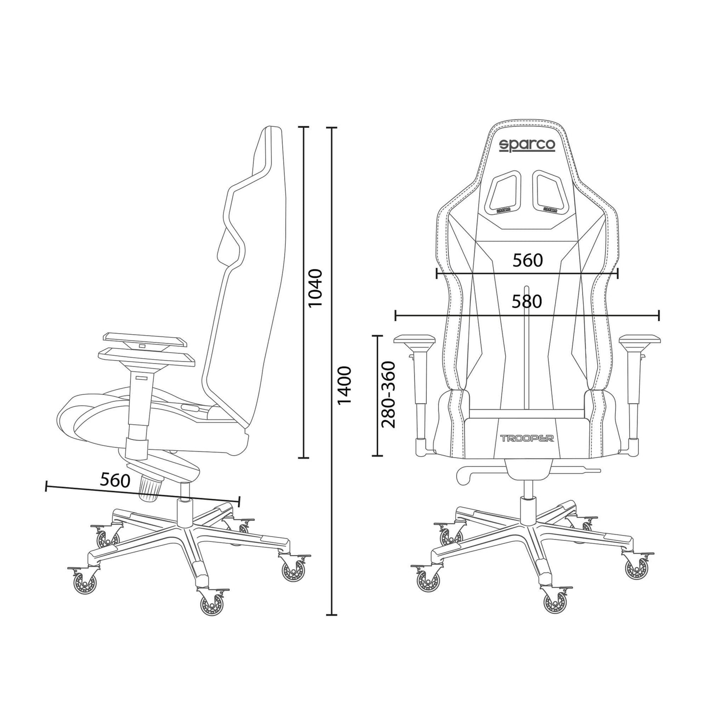 Sedia Gaming/Ufficio TROOPER